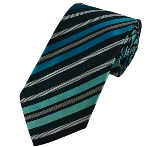 Turquoise Striped Ties