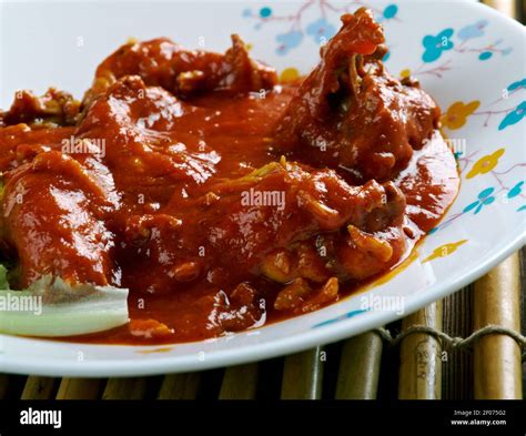 West Africa Spicy Chicken Peanut Soup Stock Photo Alamy