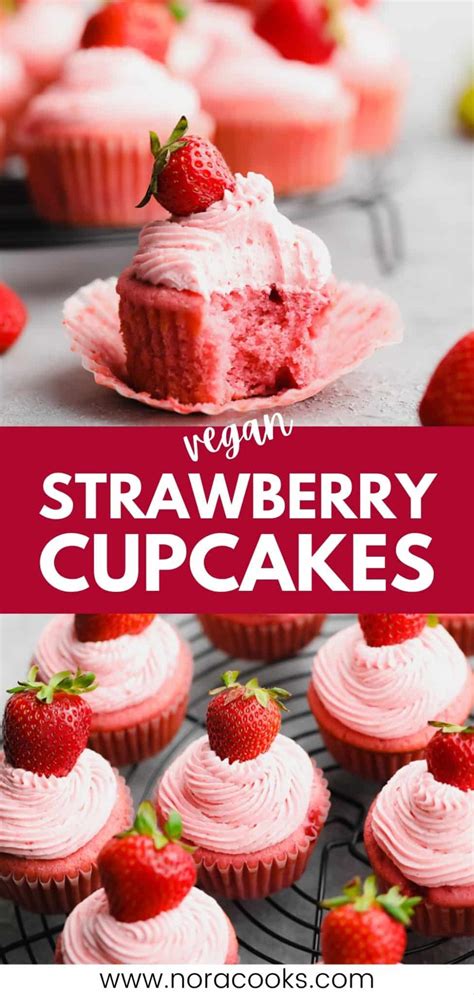 Vegan Strawberry Cupcakes Vegan Cupcake Recipes Strawberry Recipes Vegan Vegan Baking Recipes