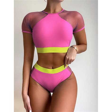 Jual PREORDER High Waist Bikini 2022 Woman Swimsuit Female Swimwear