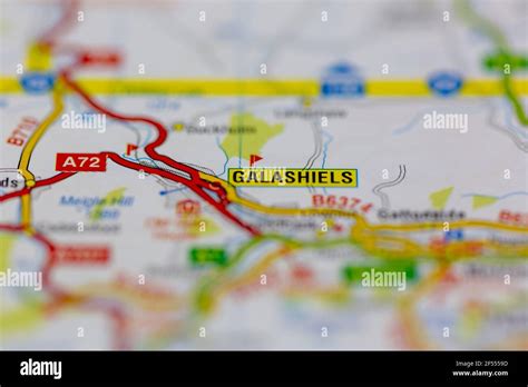 Galashiels Shown on a Geography map or road map Stock Photo - Alamy