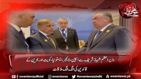 Prime Minister Shahbaz Sharifs Meetings With Important International