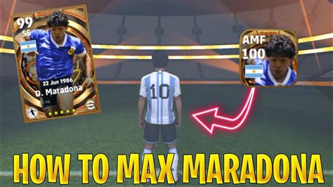 How To Train 100 Rated D Maradona Efootball 2023 Mobile Max In 99