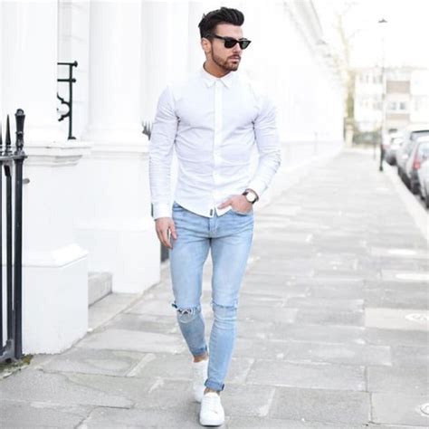 41 Best Blue Jeans With White Shirt Outfits For Men Fashion Hombre