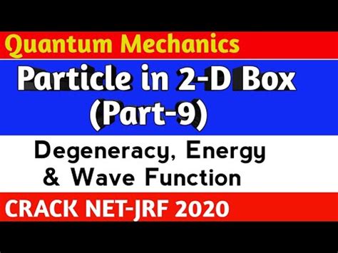 L 29 Particle In 2 D Box Degeneracy Wave Function Energy