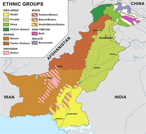 Ethnic Map Of Afghanistan And Pakistan - Maps of the World