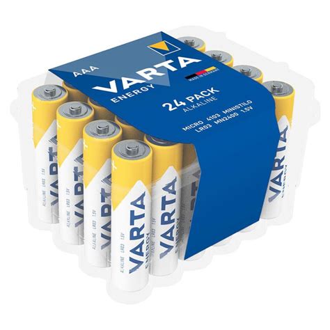 Батарейка (24шт) мизинчиковая VARTA LR03 (AAA) Energy 1.5В щелочная ...