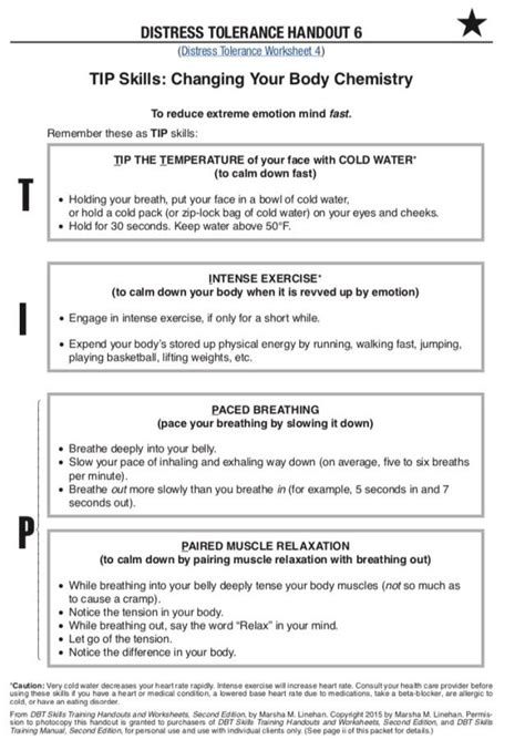 Dbt Worksheets Distress Tolerance 14 Dbt Skills Worksheets