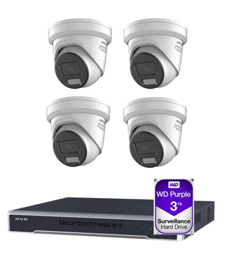 Mp Hikvision Colorvu Cctv Kit X Outdoor Colorvu Liveguard Turret