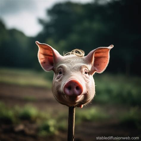 Pig Head On Stick From Lord Of The Flies Stable Diffusion Online