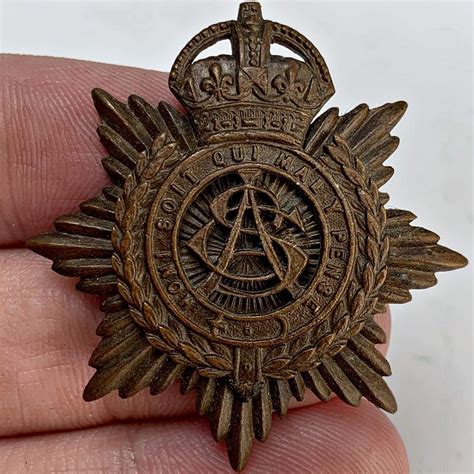 Ww Army Service Corps Asc Officers Bronze Cap Badge