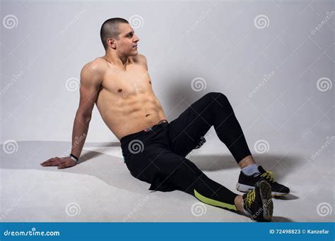 Muscular Man Sitting Naked Torso Stock Image Image Of Casanova Nude
