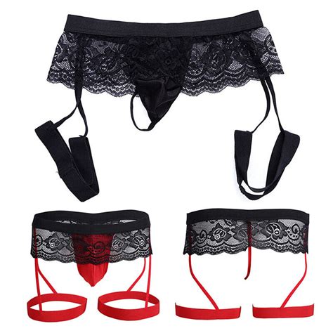 Herren Dessous Spitze Tanga Sexy Bikini Gay Sexy Höschen Strumpfband eBay