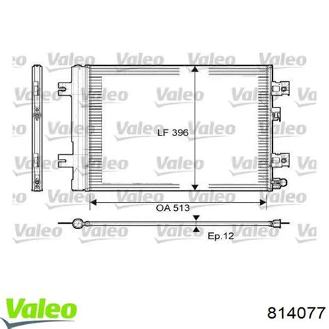 814077 VALEO радиатор кондиционера