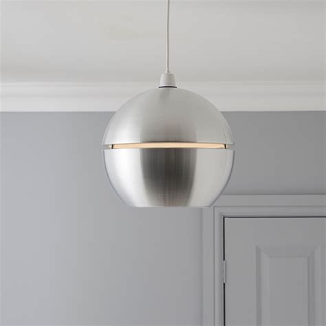 Rainbow Silver Aluminium Spherical Pendant Light Shade Departments