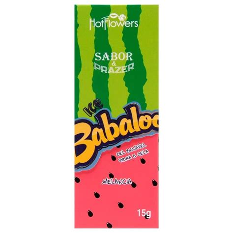 ICE BABALOO MELANCIA GEL BEIJÁVEL VIBRA E GELA 15G HOT FLOWERS HM Distribuidora