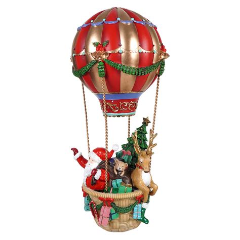 Santa Friends Christmas Hot Air Balloon By Regency International Traditions