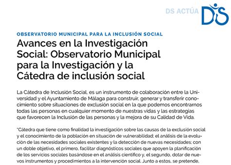 Avances en la Investigación Social y actividades Observatorio