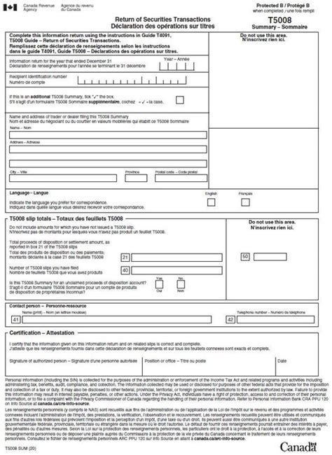 2020 T5008 Guide Return Of Securities Transactions Cch Site