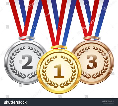 Vector Award Medals Set Stock Vector Royalty Free 308002130