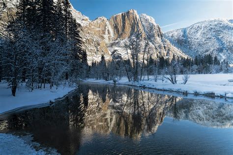 Yosemite Falls in Winter Photograph by Michelle Choi