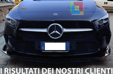 Mercedes Classe A W Standard Splitter Paraurti Anteriore Nero Amg