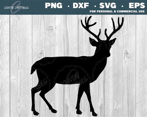 Deer SVG, Deer Silhouette SVG, Forest Animal Svg, Deer Hunting Svg ...