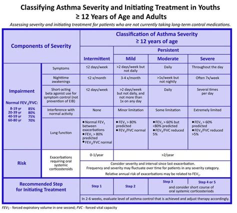 Classification Of Asthma Chart