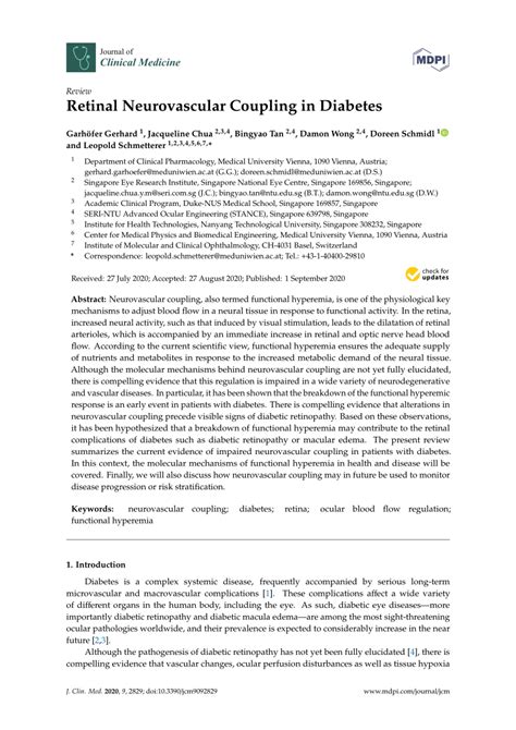 PDF Retinal Neurovascular Coupling In Diabetes