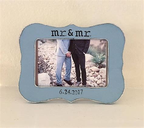 Same Sex Gay Wedding Gift Engagement Gift Personalized Picture Frame Gift Same Sex Marriage Gay
