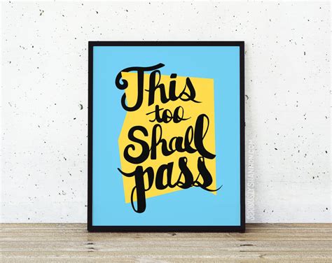 This Too Shall Pass Print Wall Art Livingroom Motivational - Etsy