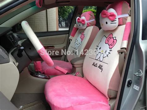 New Pink hello kitty car seat covers accessories car set 18pc parts ...