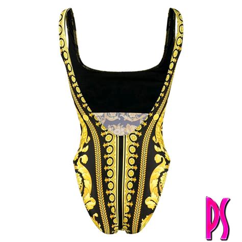 Versace Barocco Print Swimsuit Pink Sugar Bikini