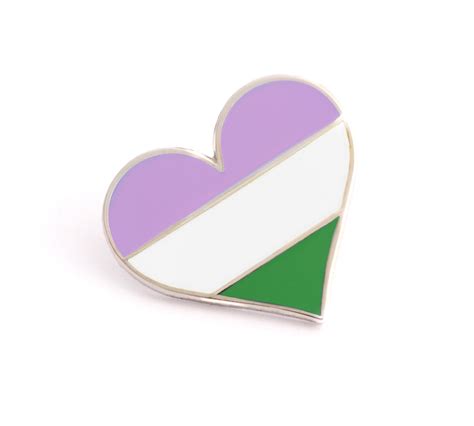 Pride Lgbtq Gay Queer Flag Heart Enamel Pin Compoco