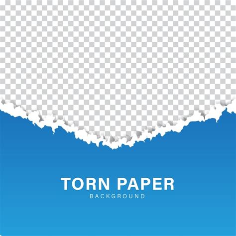 Diseño de papel azul roto aislado en una ilustración vectorial de fondo