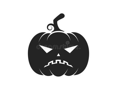 Scary Halloween Pumpkin Icon Autumn Symbol Stock Vector Illustration Of Jackolantern Jack