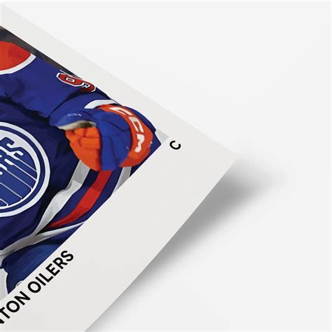 Connor Mcdavid Poster Edmonton Oilers Poster NHL Art Minimalist