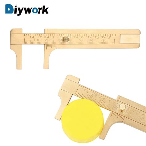 Diywork Mm Brass Sliding Gauge Ruler Micrometer Mini Sliding