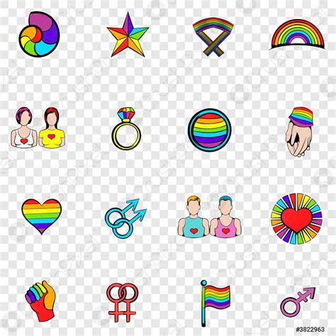 Gay set icons - stock vector 3822963 | Crushpixel