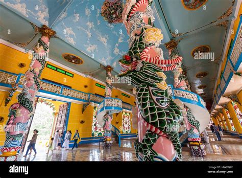 Vietnam Tay Ninh Cao Dai Holy See Interior Of Cao Dai Great Temple