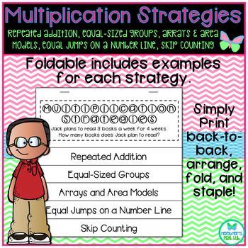 Multiplication Strategies Foldable Freebie TEKS 3 4E Multiplication