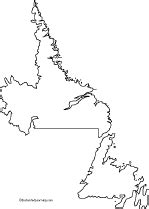 Outline Map Of Newfoundland And Labrador Canada Enchantedlearning