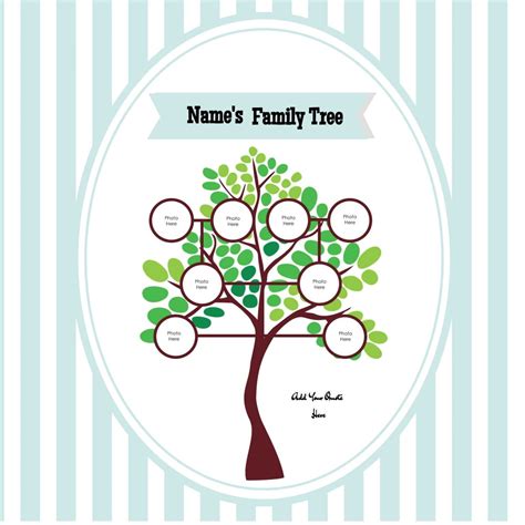 Free Editable Family Tree Template – Printable Dose With Fill In The ...