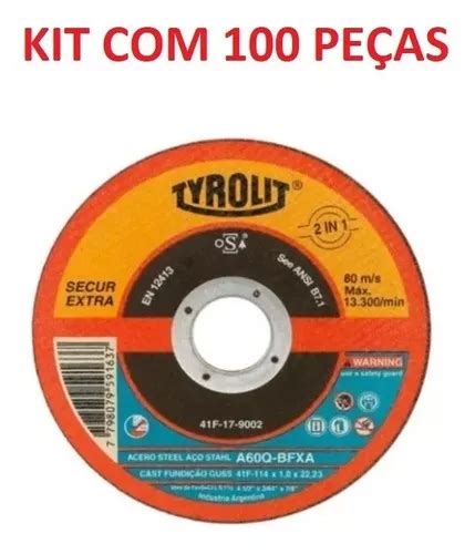 Kit De Discos De Corte Fino Tyrolit Secur Acero Inoxidable 4 1 X 1 Mm