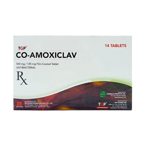 TGP Co Amoxiclav 625mg Film Coated Tablet 14 S Price In The Philippines