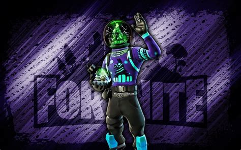 Download Minty Globe Shaker Fortnite 4k Violet Diagonal Background