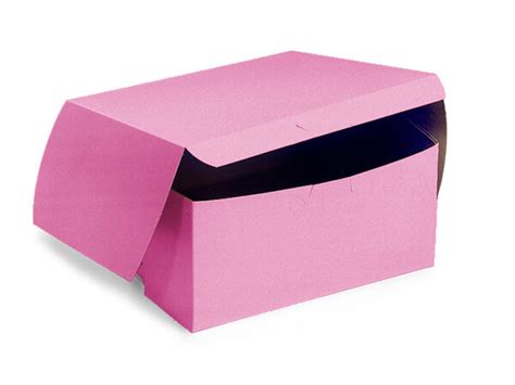 6x6x3" Pink Bakery Boxes 250 Pk 1-piece Lock Corner Box | Nashville Wraps