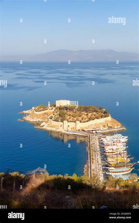 Historic Landmark Kusadasi Castle In A Touristic Town By The Aegean