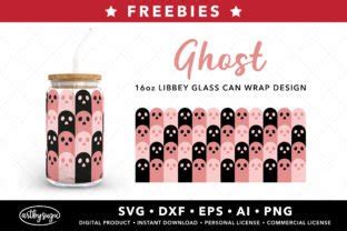 Halloween Ghost Glass Wrap Svg Freebies Graphic By Artbysugu Creative