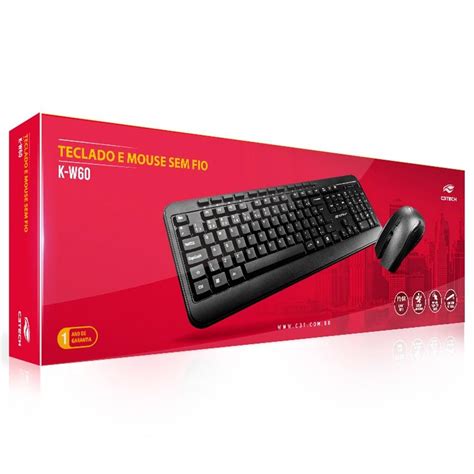 Teclado Mouse S Fio K W Bk C Tech